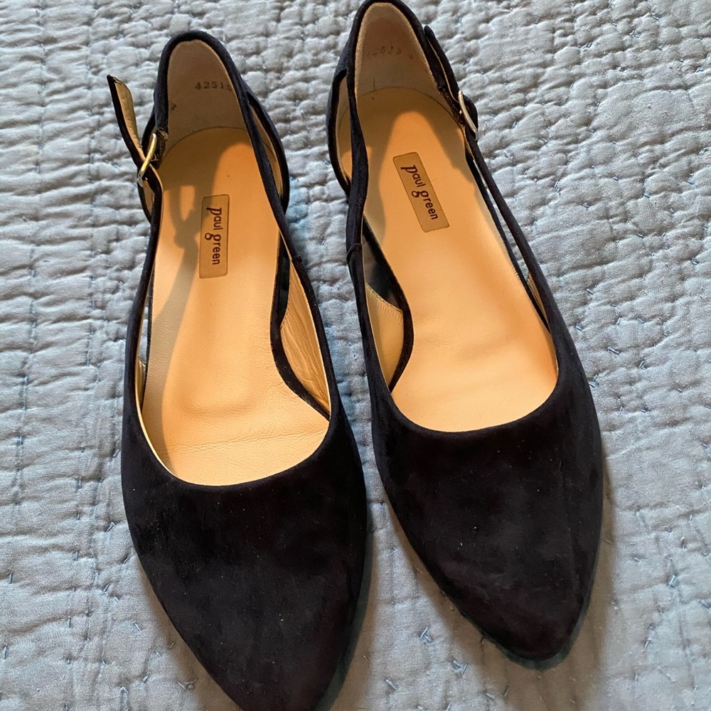 Paul Green Navy Suede flats US 6.5 UK 4